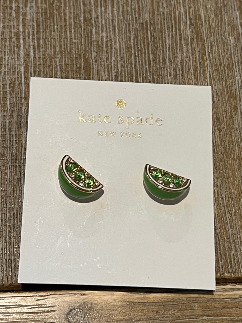 Kate Spade silver-tone lime slice stud earrings
